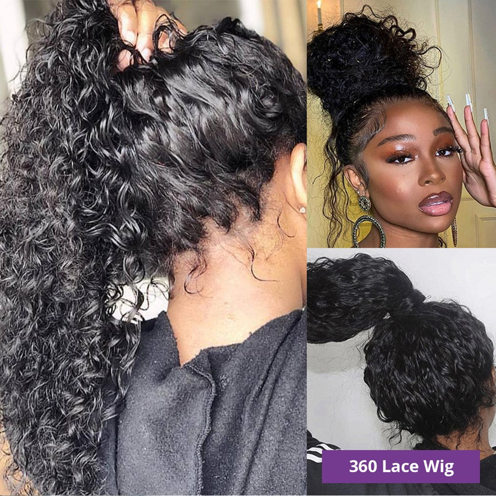 40 Inch 13x6 Hd Lace Frontal Wig Curly Human Hair Wigs For Black Women 13x4 Deep Wave Frontal Brazilian Wet And Wavy Lace Wig