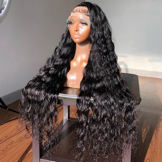 40 Inch 13x6 Hd Lace Frontal Wig Curly Human Hair Wigs For Black Women 13x4 Deep Wave Frontal Brazilian Wet And Wavy Lace Wig